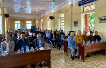 Hoa Kỳ Nutri Cùng Ban Trị sự Phật giáo tỉnh tặng quà Tết đến bệnh nhân tại Trại phong huyện Chí Linh